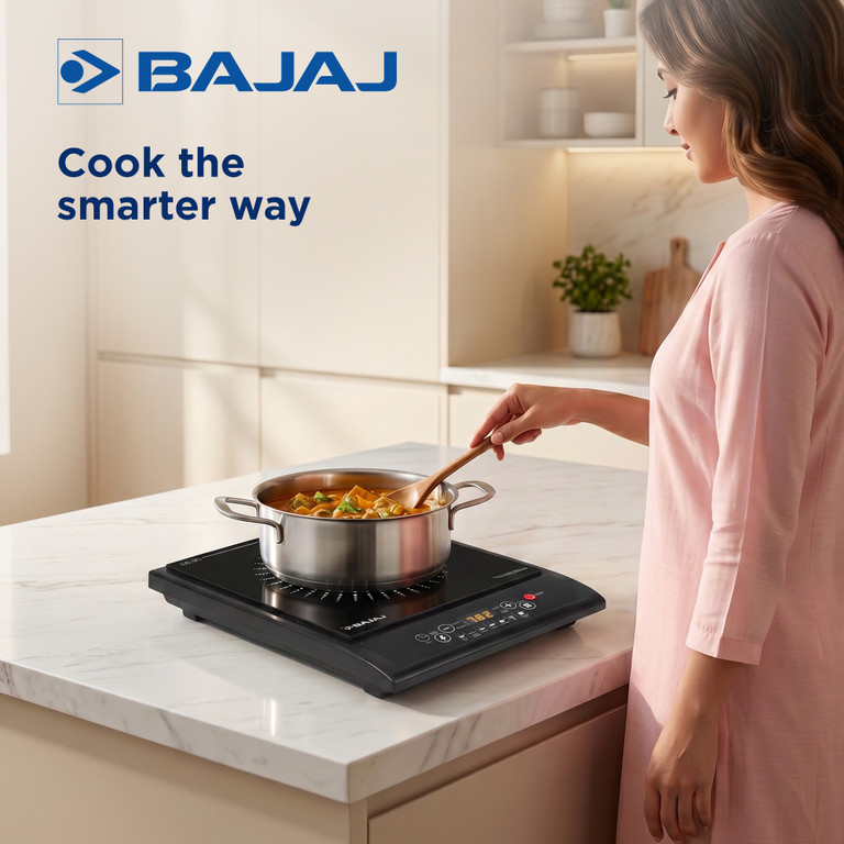 BAJAJ 1200 W Induction Cooktop Push Button Black